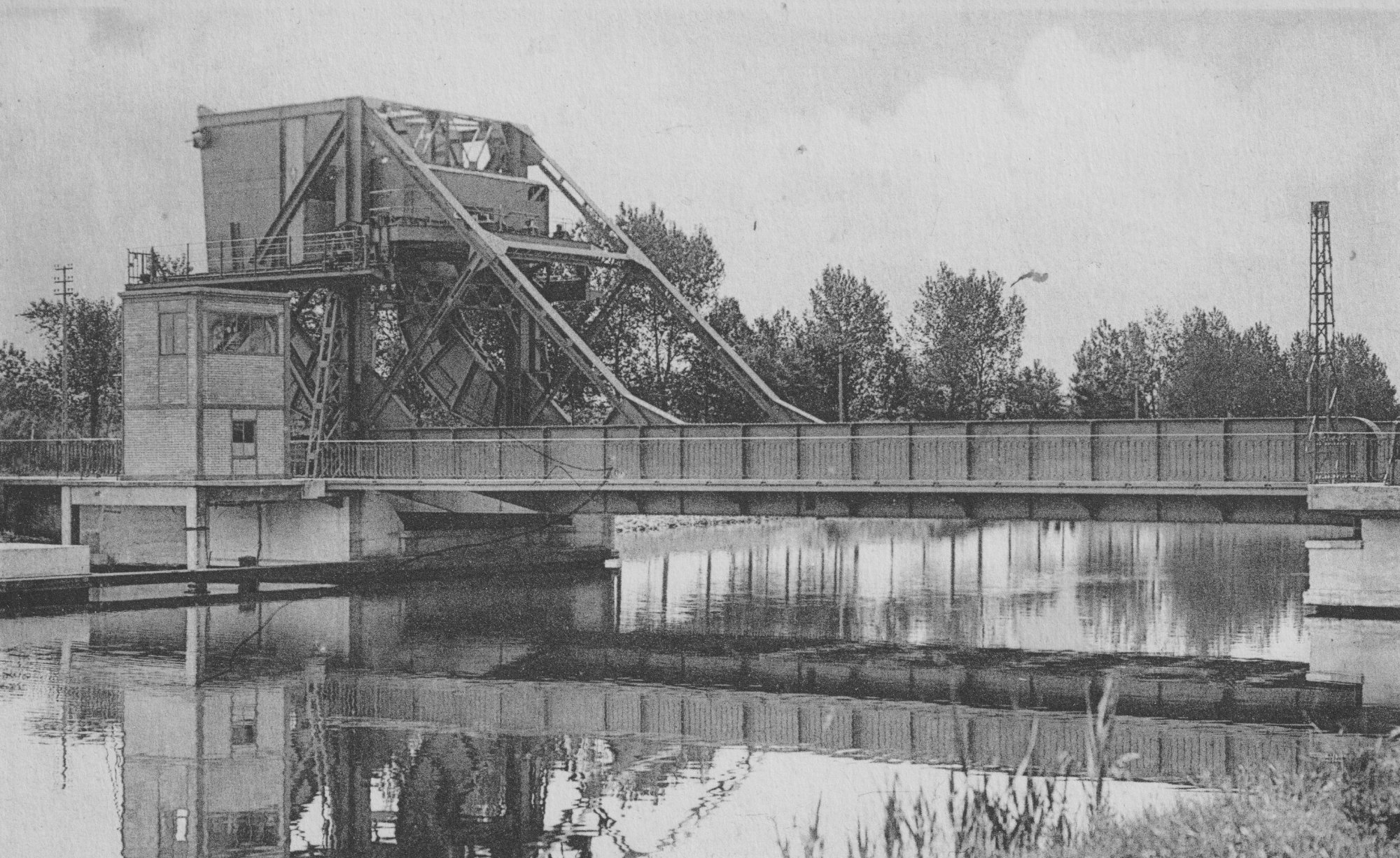 Pegasus Bridge memorial with poppy wreaths
