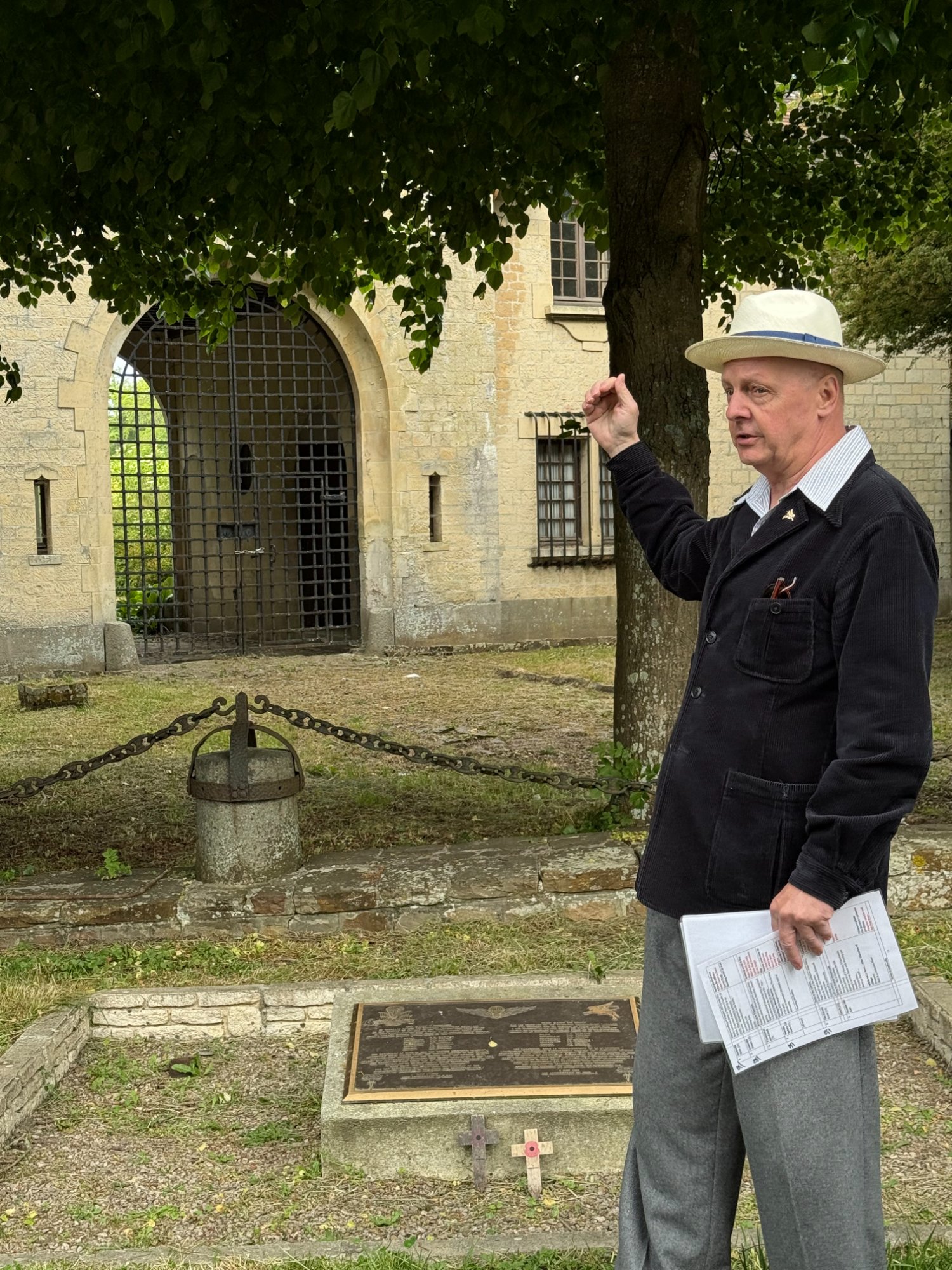 Neil Barber conducting a battlefield tour