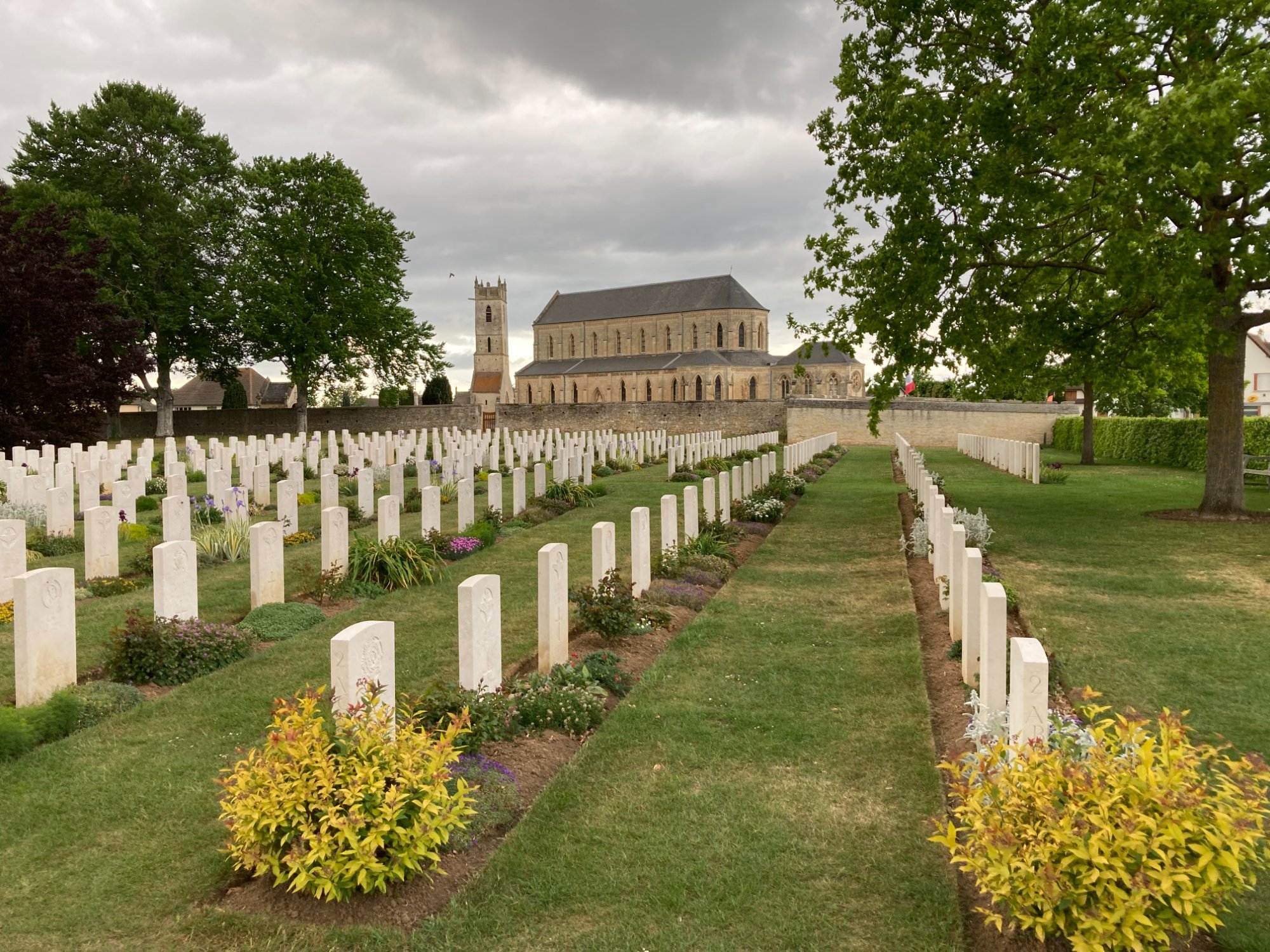 Ranville War Cemetery and church